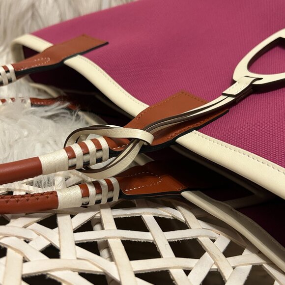 HERMES Steeple 25 Tote Bag in Rose Pourpre - Picture 14 of 16